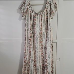 Floral off the shoulder dress